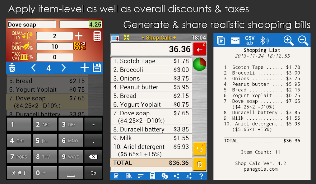 Shopping List Grocery & Budget