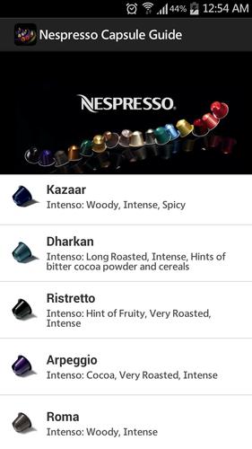 Nespresso Capsule Guide