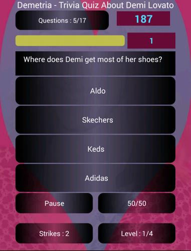 DEMETRIA - DEMI LOVATO TRIVIA