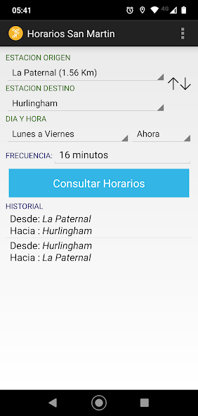 Horarios San Martin