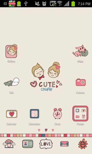 Cute couple go launcher theme