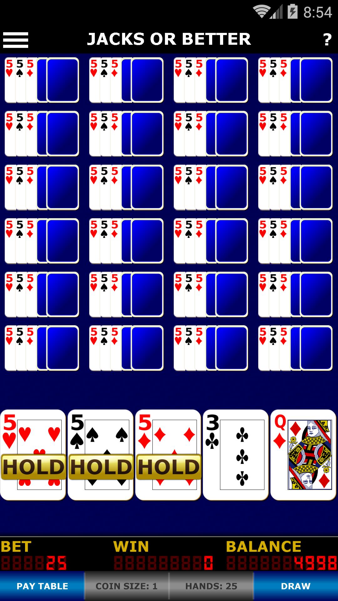 Jumbo Video Poker Free