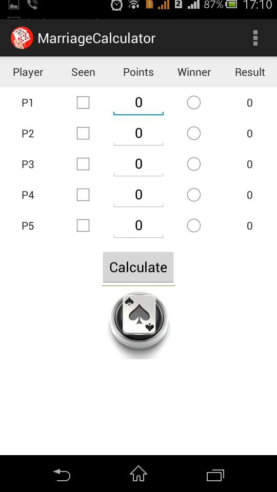 Marriage Point Calculator