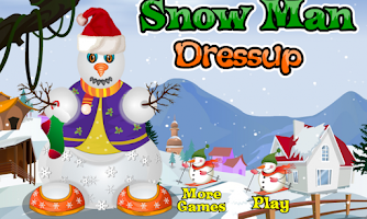 Snow stick man dress up