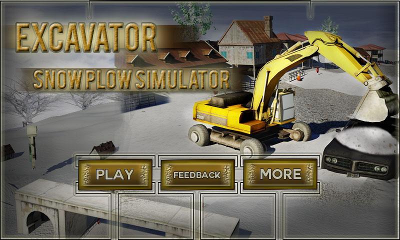 Excavator Snow Plow Simulator