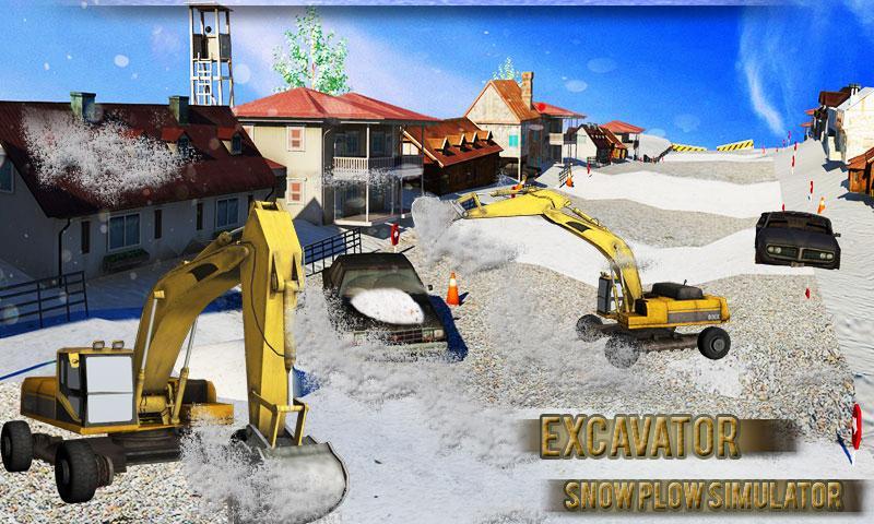 Excavator Snow Plow Simulator