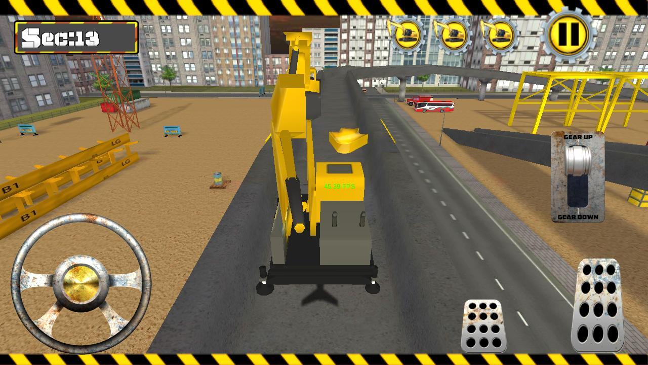 Excavator Construction Driving