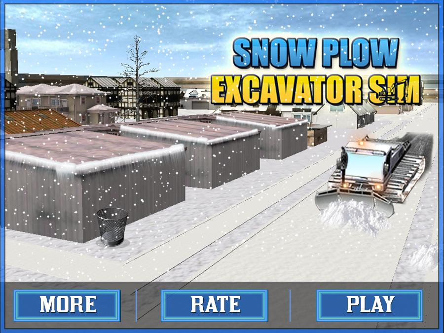 Snow Plow Excavator Sim 3D