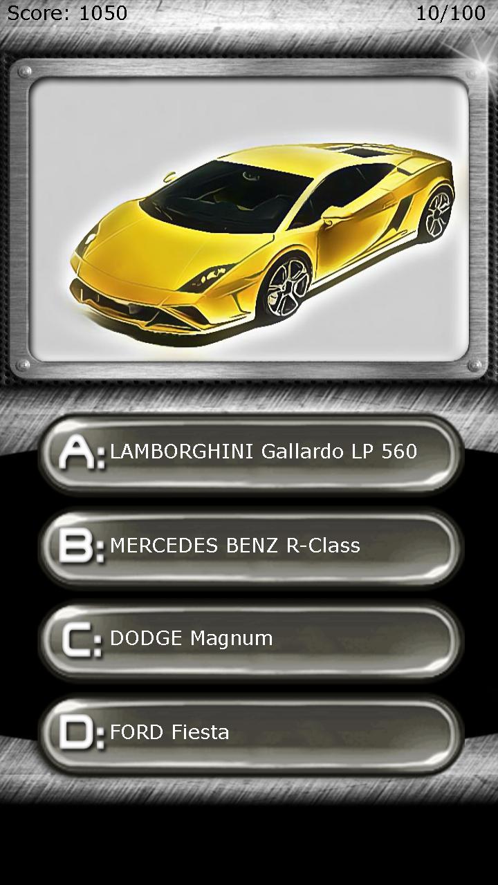 My Super Car & Logo Quiz Test