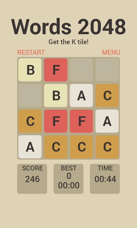 Words 2048 Puzzle