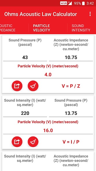 Ohms Acoustic Law Calculator