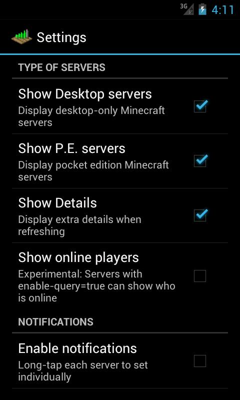 Server Status (for Minecraft)