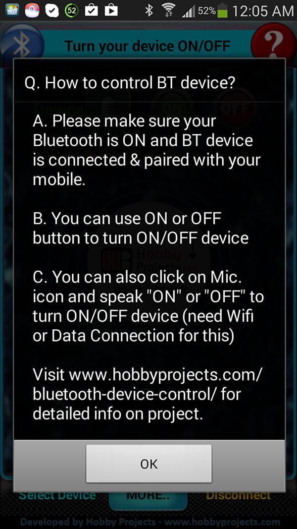 Bluetooth Relay ON/OFF Project