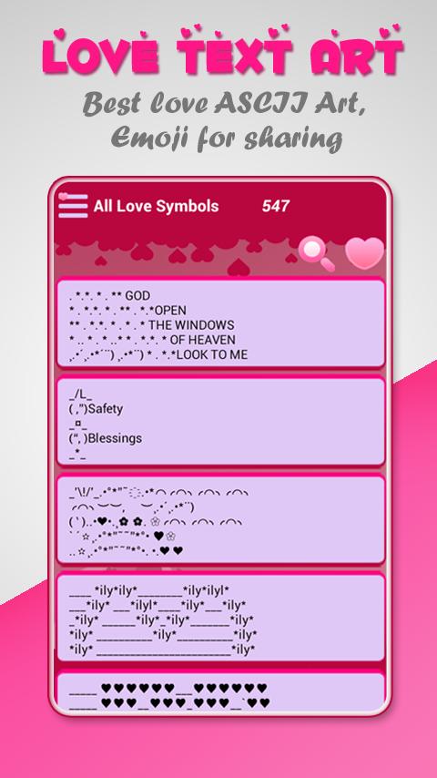 Love Symbol - Love Text Art