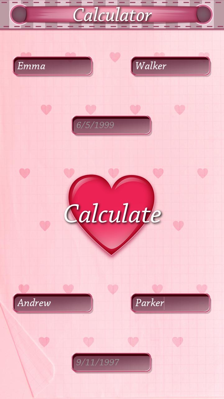 Love Calculator - Couple Games