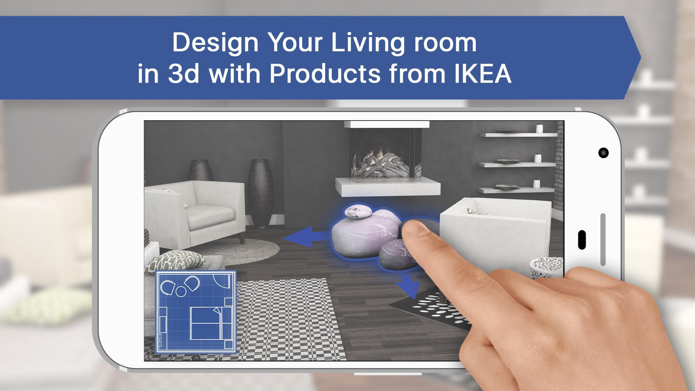 3D Living Room for IKEA - Interior Design Planner