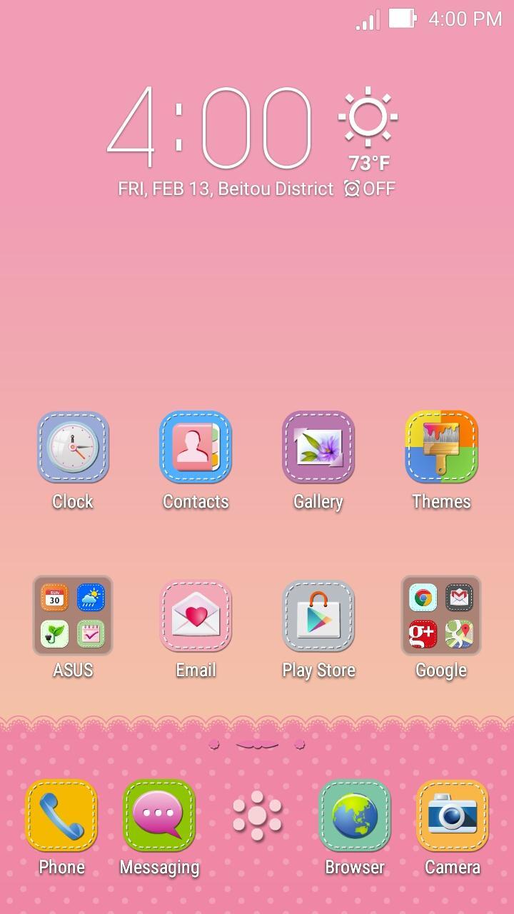 Lovely Pink ASUS ZenUI Theme