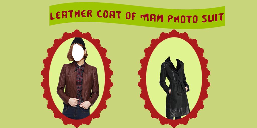 Leather Coat of Man Photo Suit