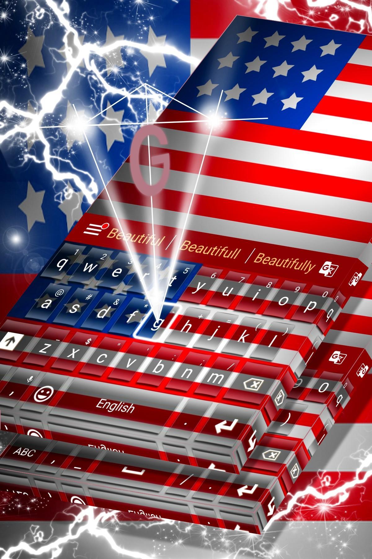 American Flag Keyboard Theme