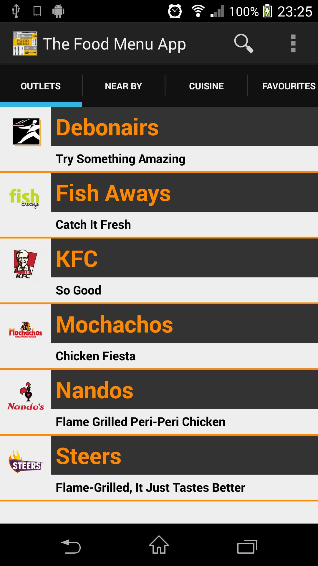 The Food Menu App beta