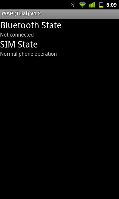 Bluetooth SIM Access (Trial)