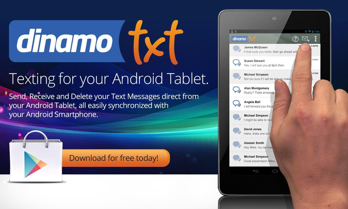 Tablet SMS Messaging Dinamotxt