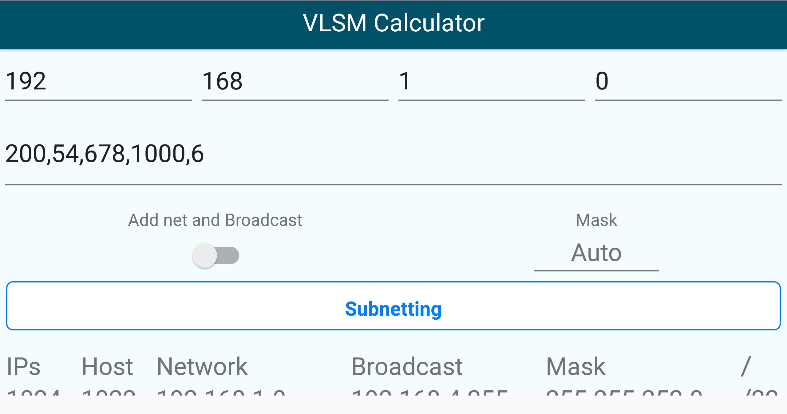 Network Subnetting