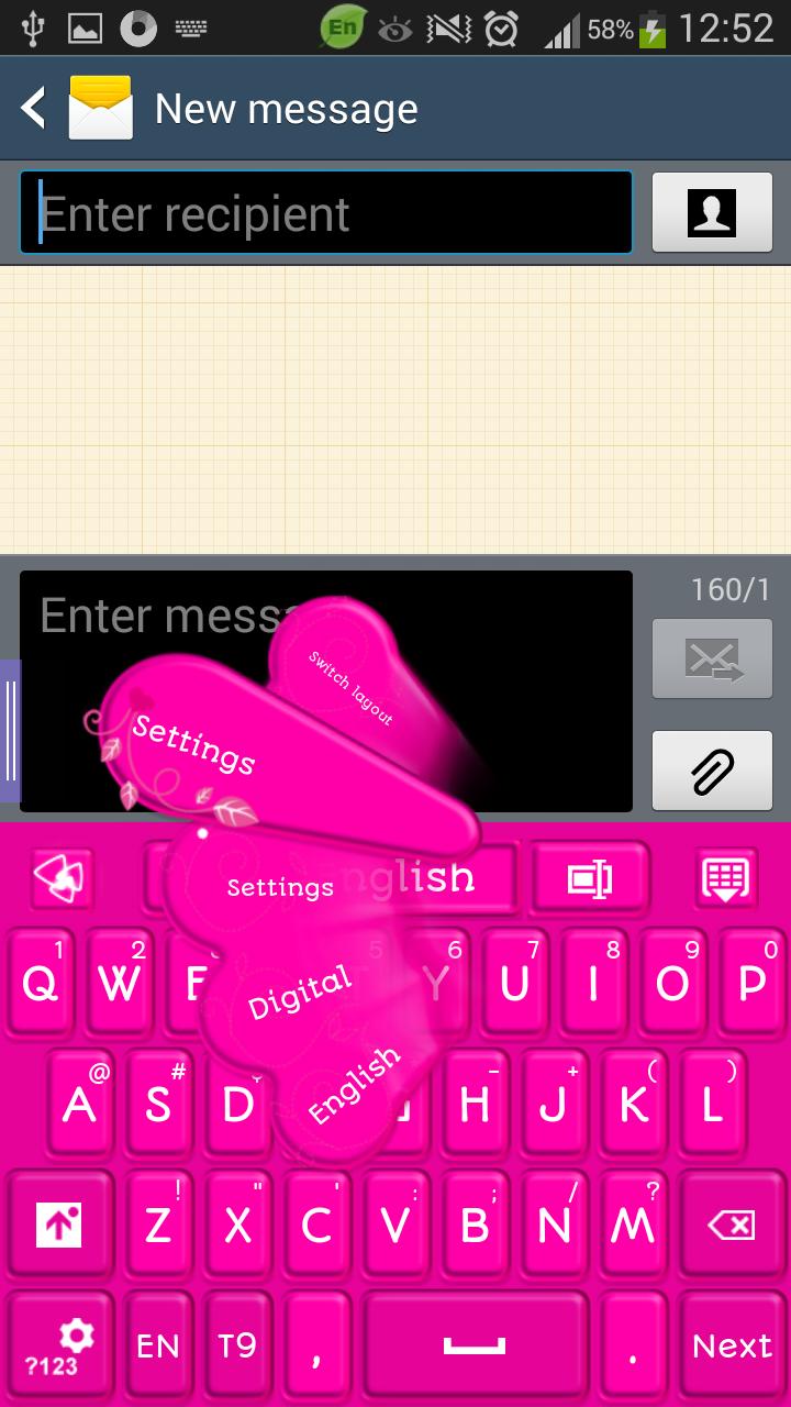 GO Keyboard Pure Pink