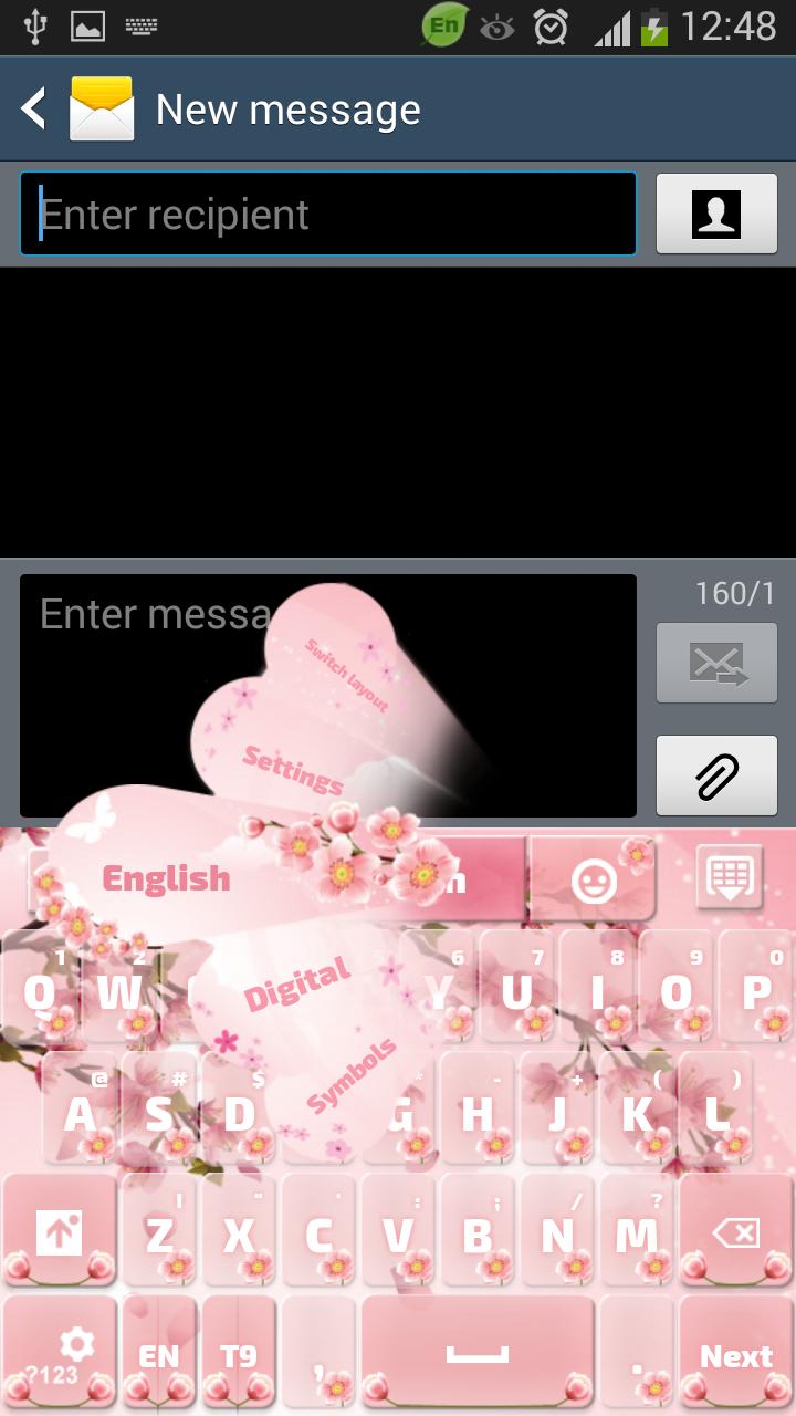 GO Keyboard Cherry Flowers