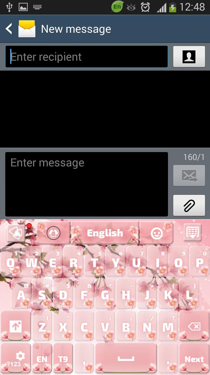 GO Keyboard Cherry Flowers