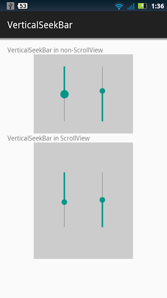 Vertical SeekBar Example