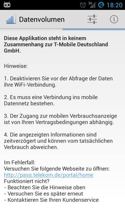 Telekom Verbrauchsanzeige