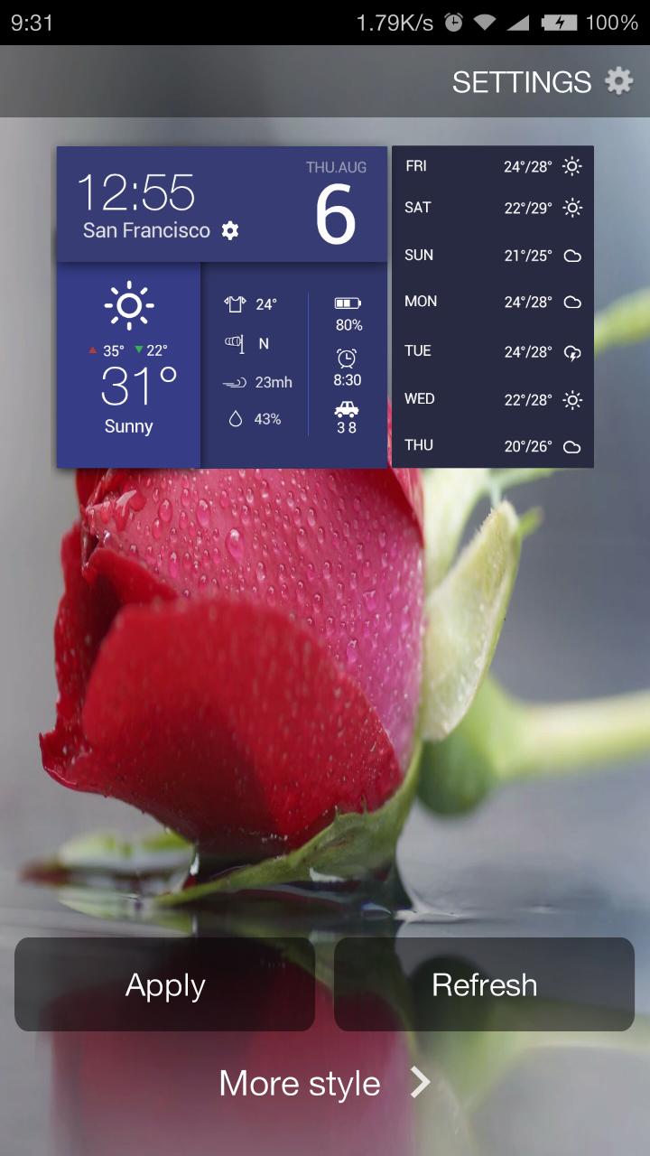 Detailed weather dashboard