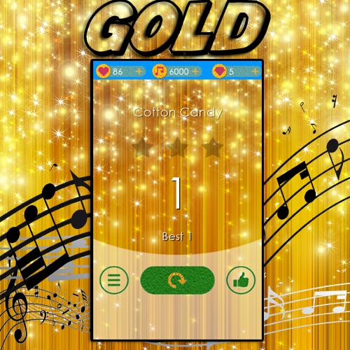 Tap The Piano Tiles gold Theme