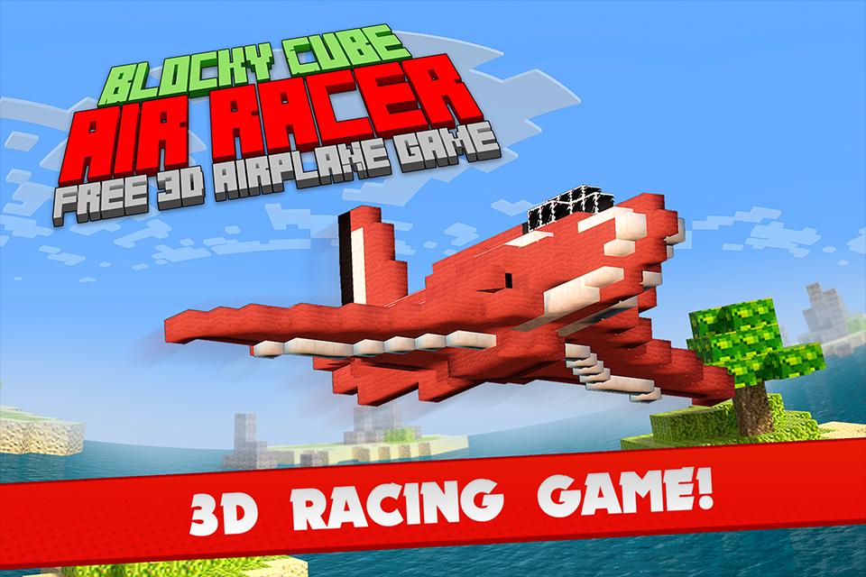 Blocky Cube Air Racer 3D