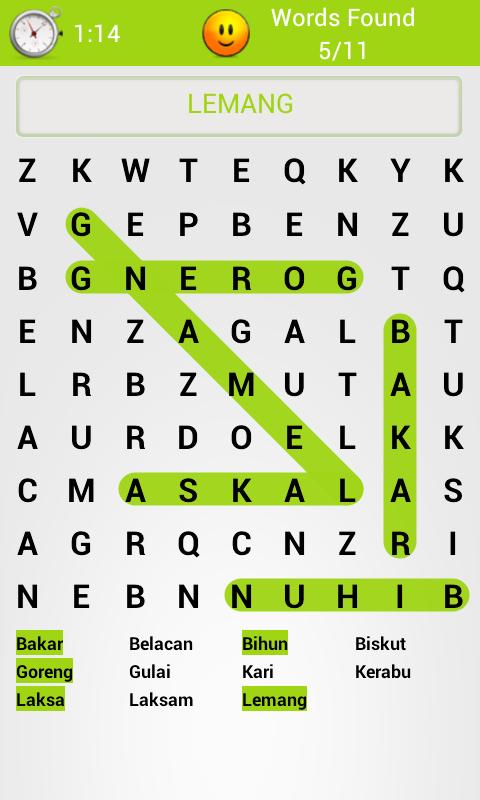 Word Search: Malay 2