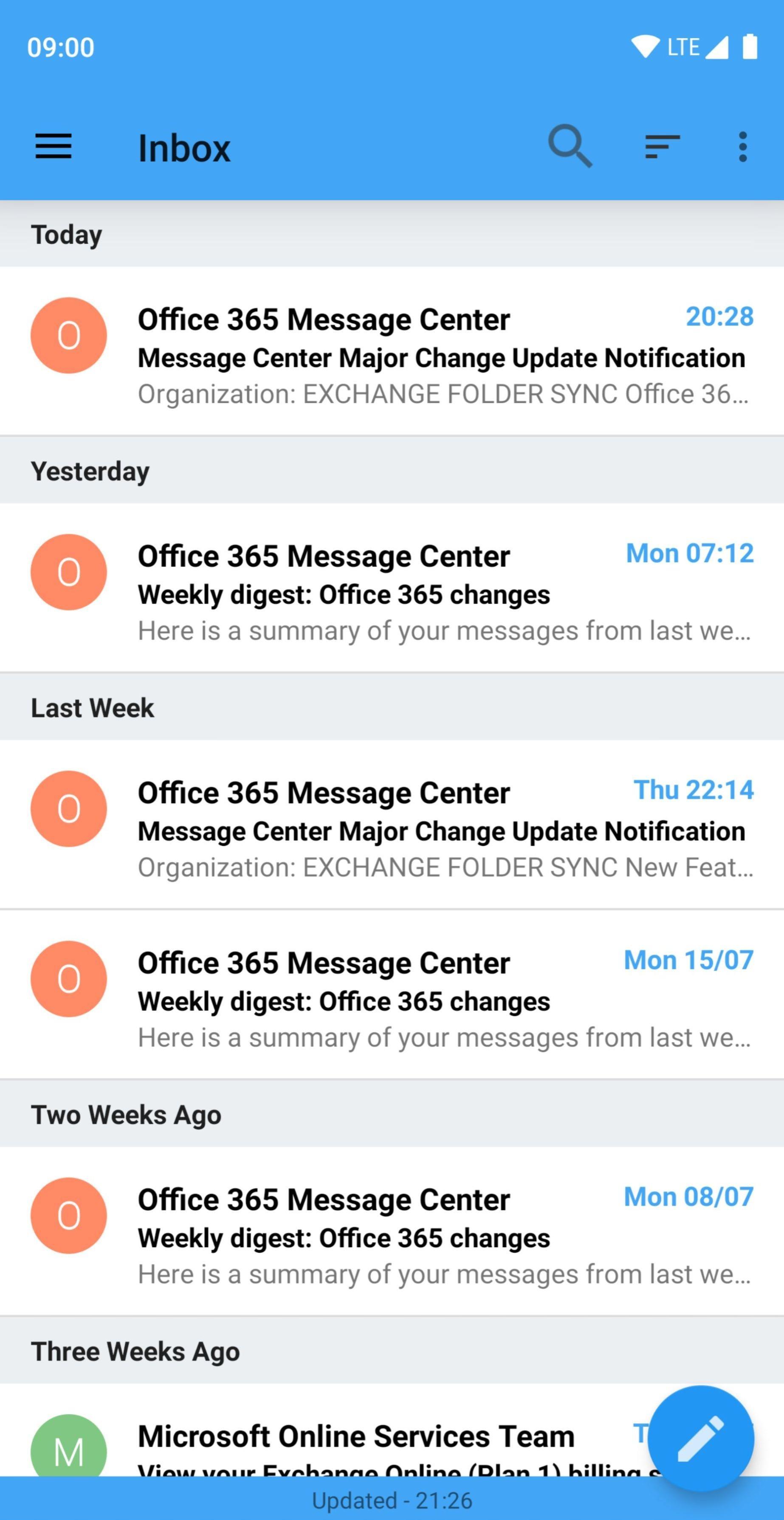 Exchange Folder Sync