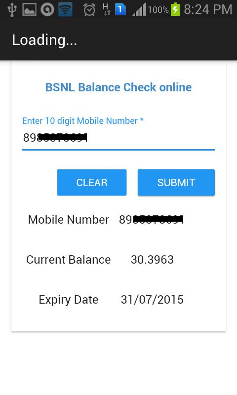 BSNL Balance Checker