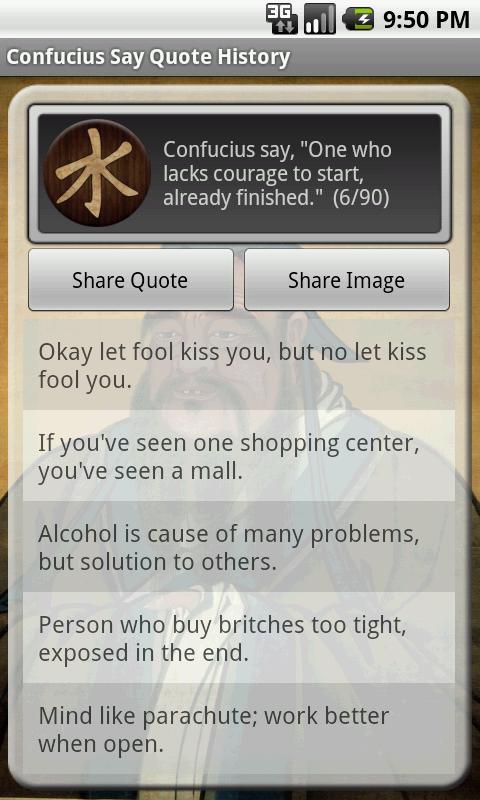 Confucius Say Quote Widget