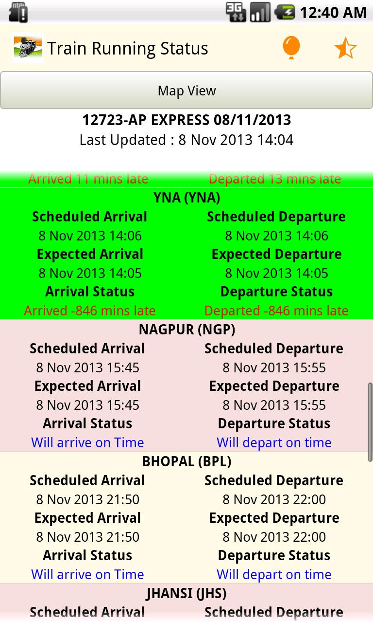 Indian Train Info App - Disha