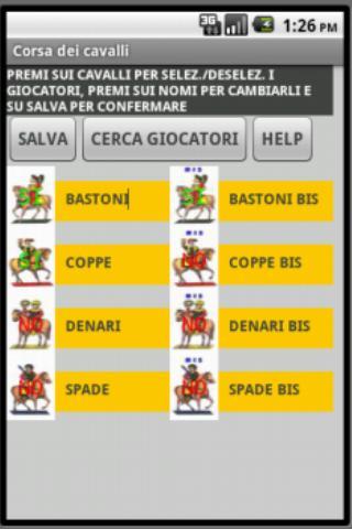 Gioco di carte corsa cavalli