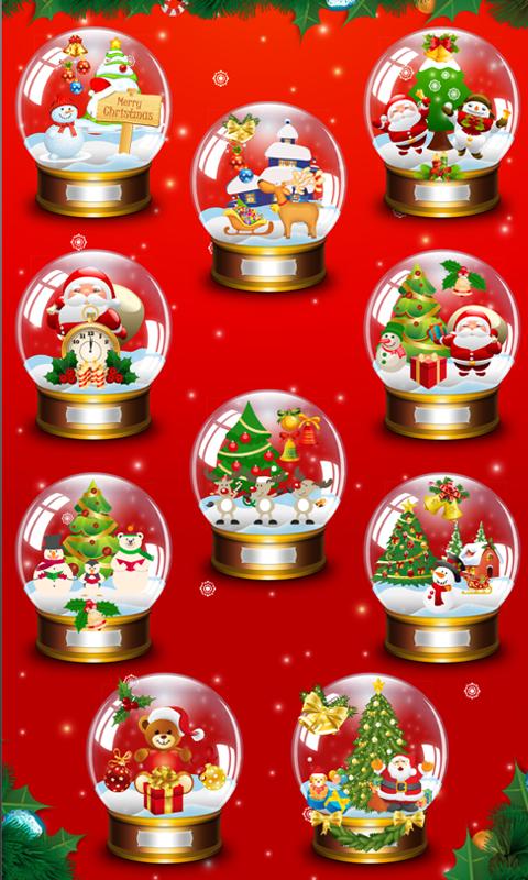 Animated puzzles snow globe