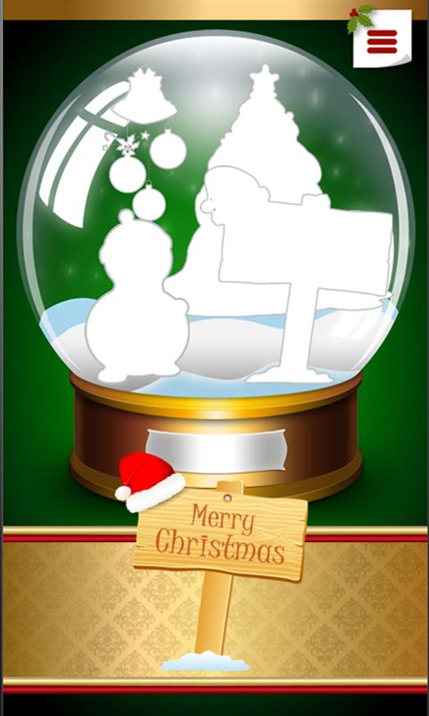 Animated puzzles snow globe