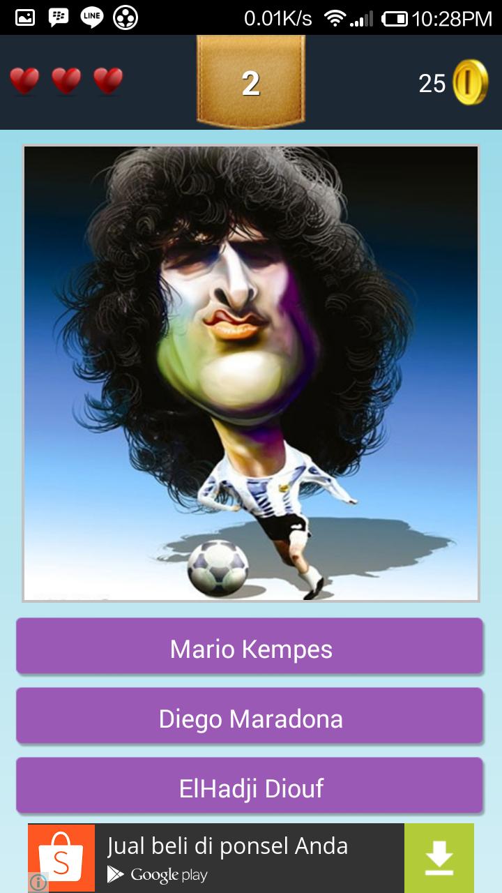 Caricature Soccer Players Quiz