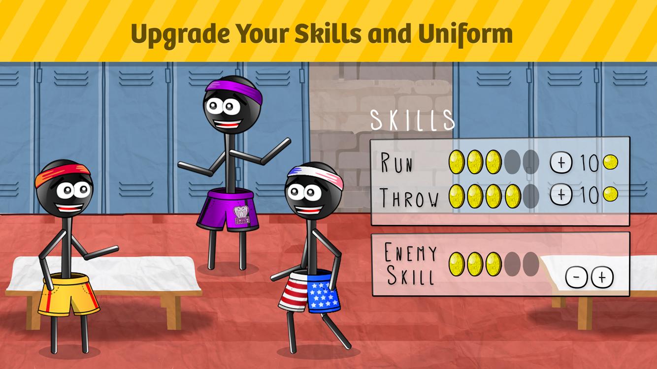 Stickman 1-on-1 Dodgeball