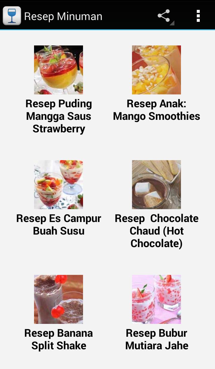 RESEP MINUMAN LENGKAP