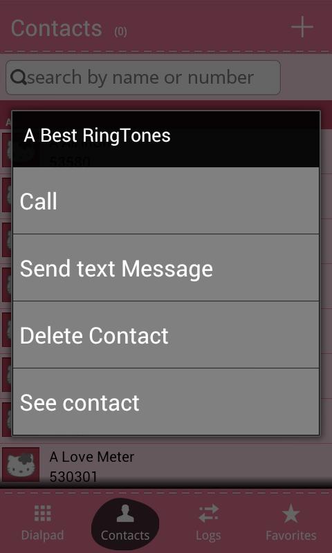 Pink Dialer Contact app free