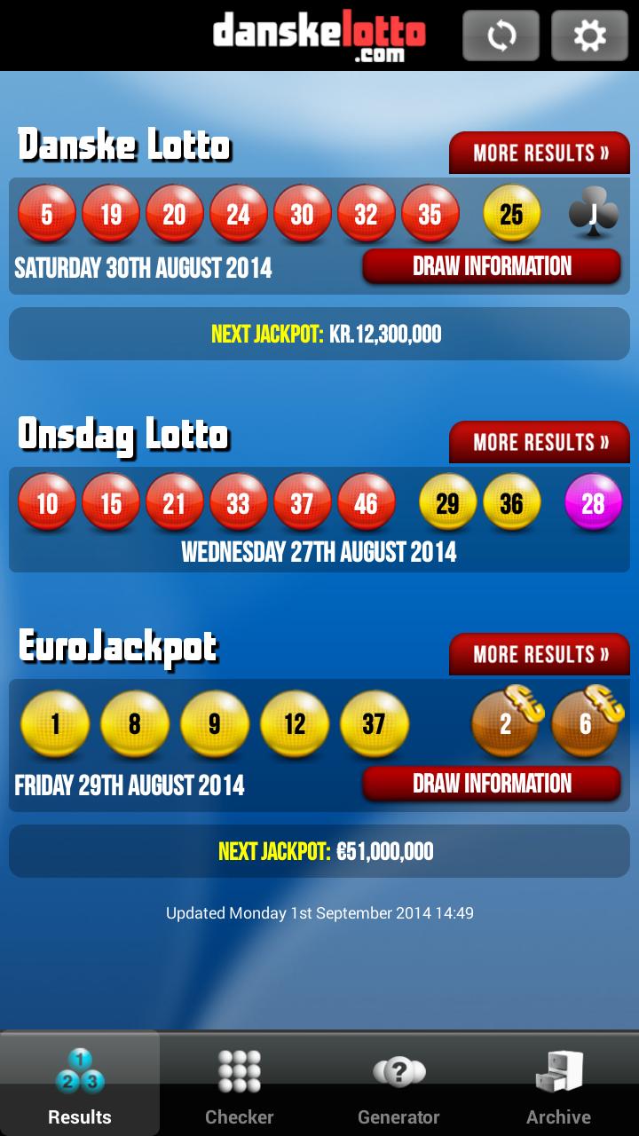 Danske Lotto App