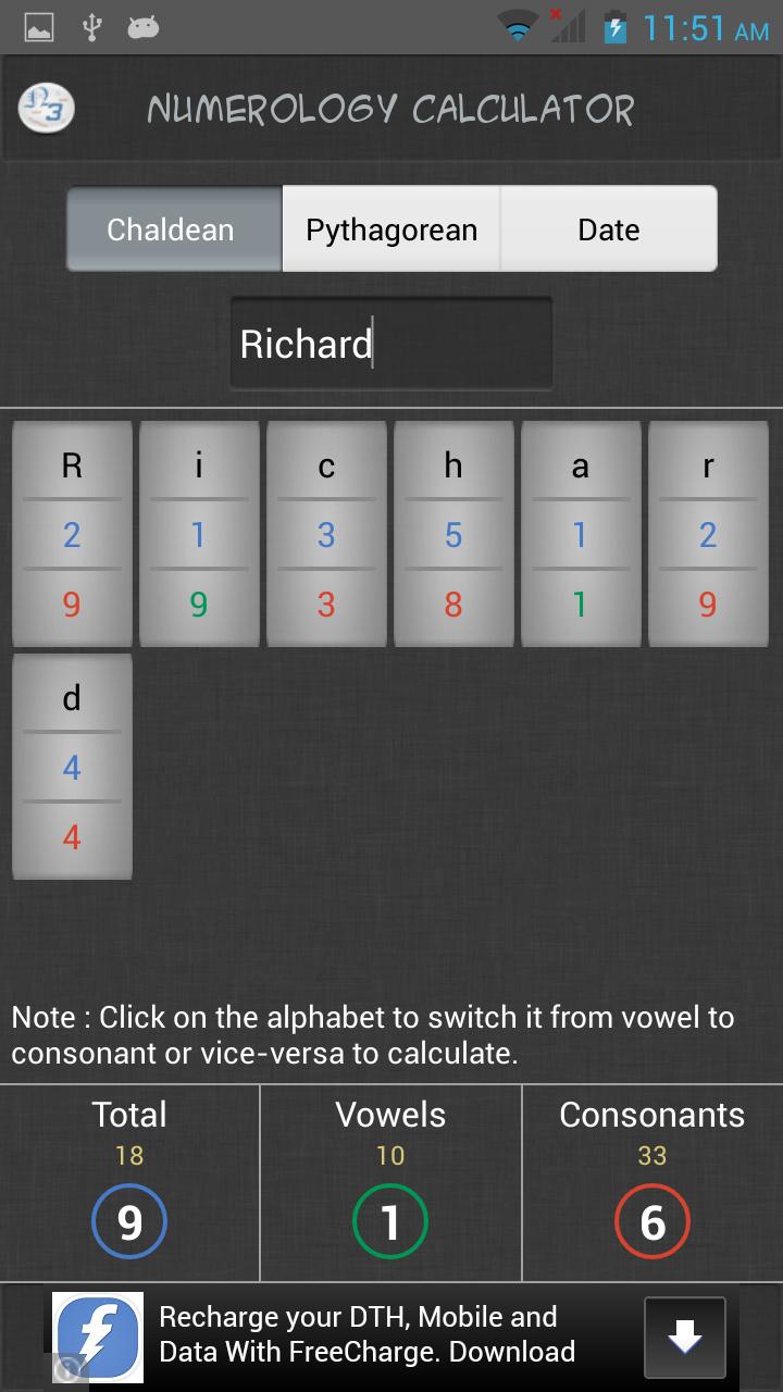 Chaldean Numerology Calculator