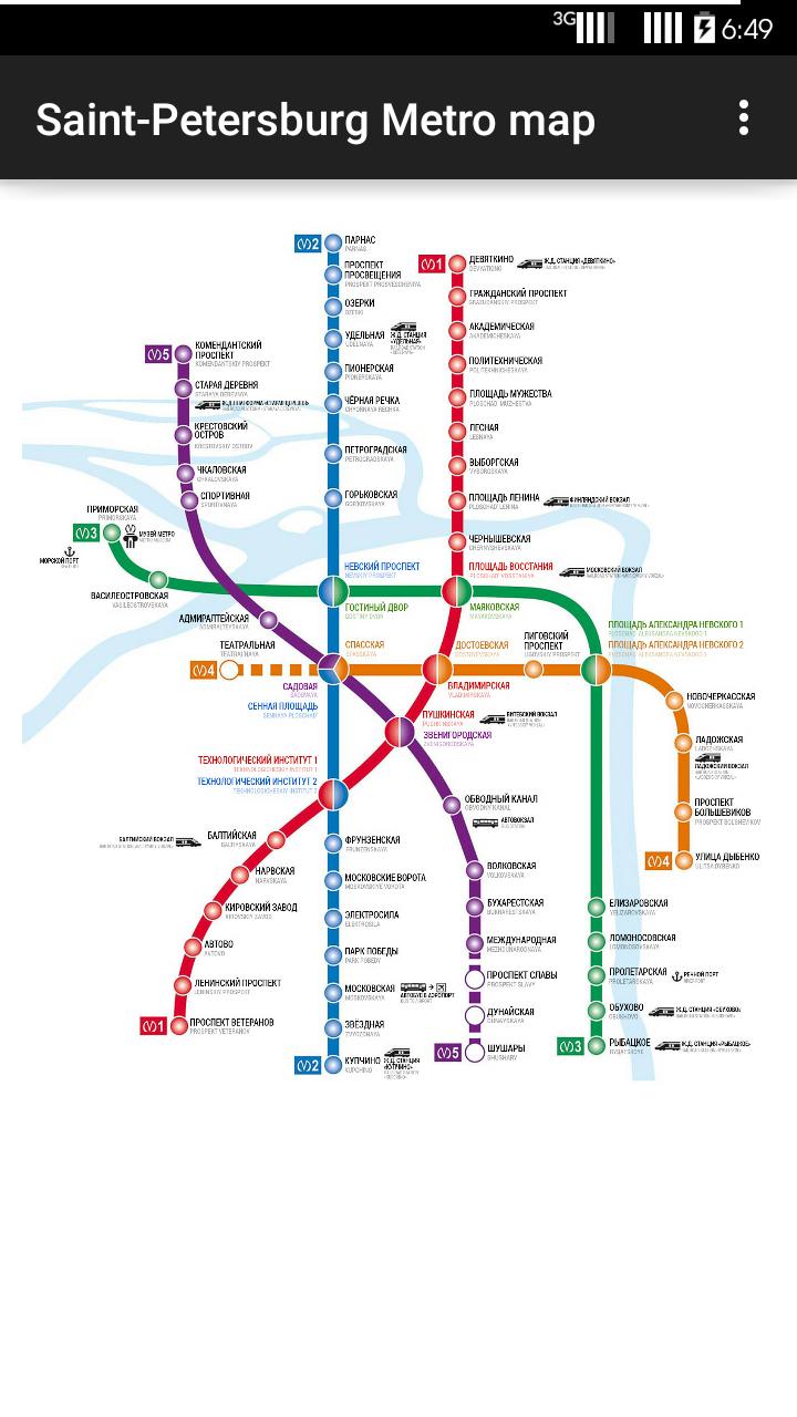 Saint-Petersburg Metro Map